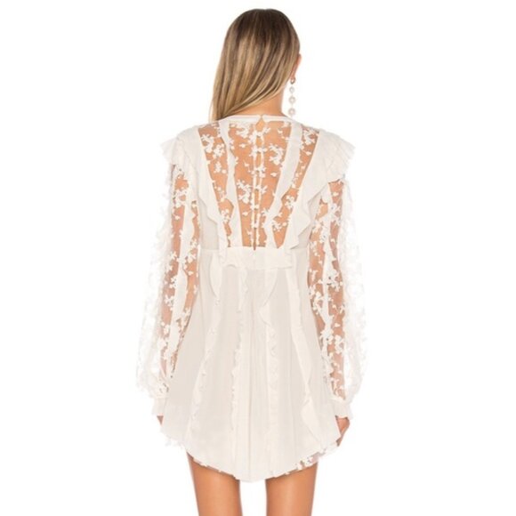 For Love & Lemons Rosebud Ruffle Mini Dress - Picture 2 of 3